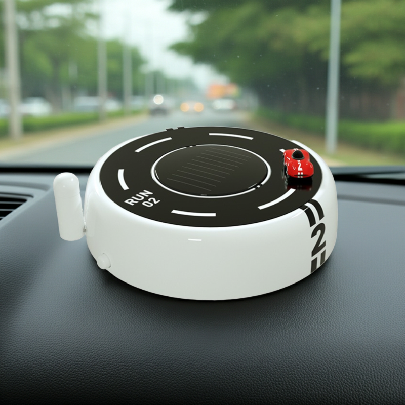 Solar-Powered Car Air Freshener - Light-Sensing Model Decoration