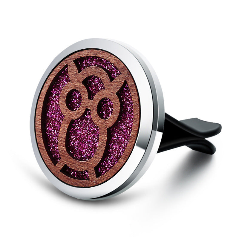 Wooden Hollow Car Air Freshener Clip - Aromatherapy Vent Diffuser