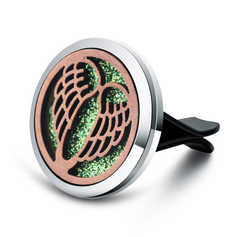 Wooden Hollow Car Air Freshener Clip - Aromatherapy Vent Diffuser