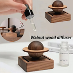 Walnut Wood Aromatherapy Diffuser – Natural Essential Oil Fragrance for Car & Home