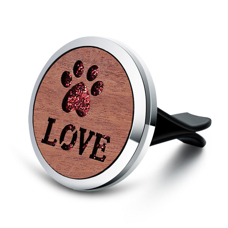 Wooden Hollow Car Air Freshener Clip - Aromatherapy Vent Diffuser