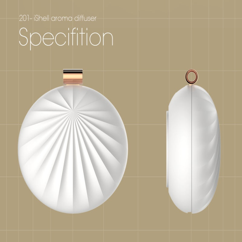 Aroma On-The-Go: Mini Shell Car Diffuser with USB Charging Port