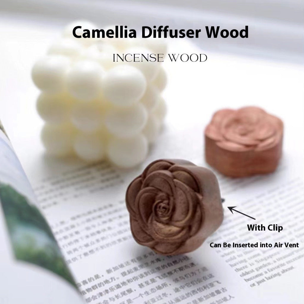 Camellia Wood Aromatherapy Pendant - Essential Oil Diffuser Hanging Decor