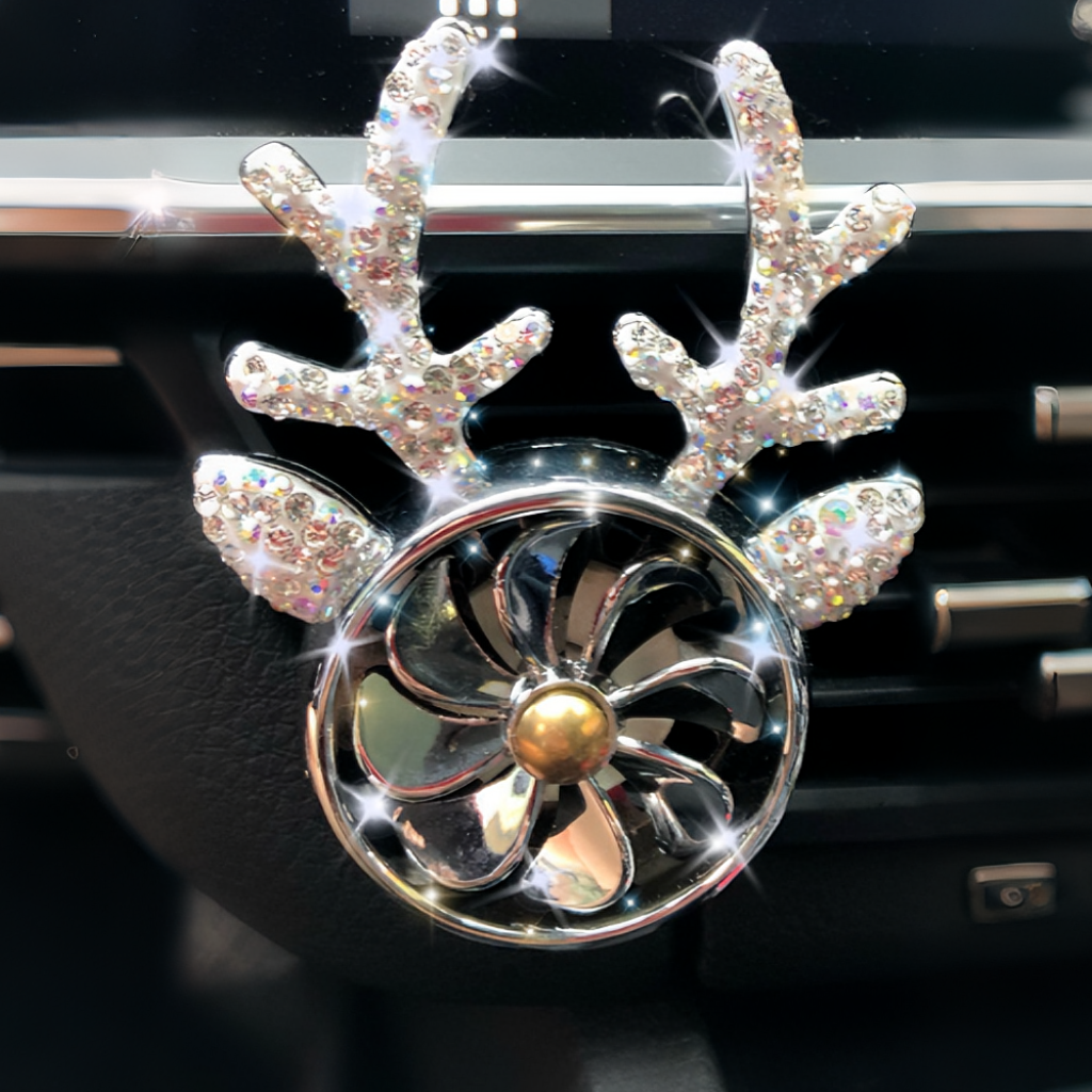 Rhinestone Antler Car Air Freshener - Decorative Aromatherapy Ornament