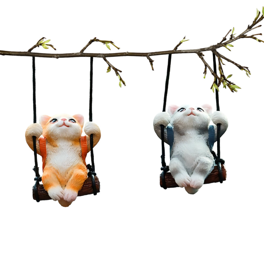 Cute Cat Rearview Mirror Pendant - Kitten Car Ornament