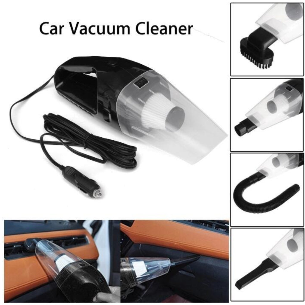 Wet/Dry Car Vacuum - Handheld Cleaner for Liquids & Dry Debris