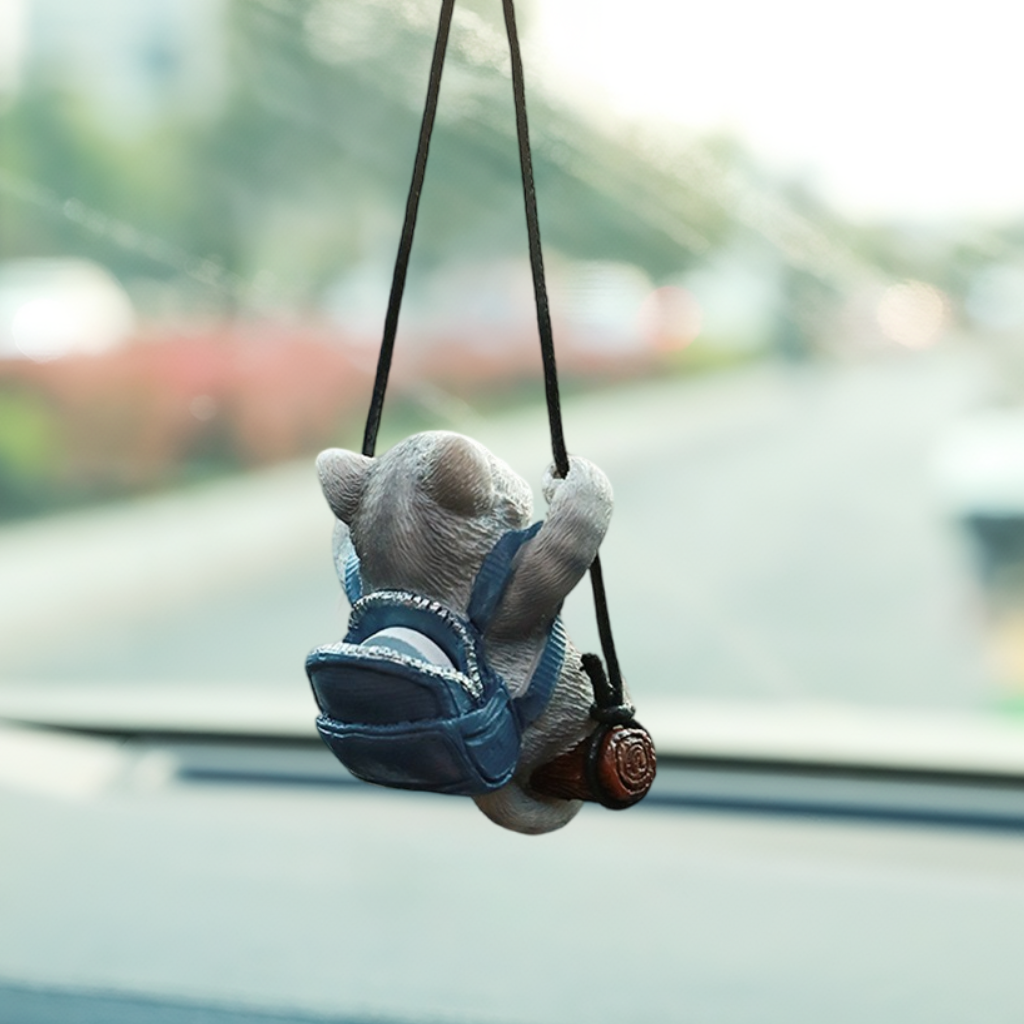 Cute Cat Rearview Mirror Pendant - Kitten Car Ornament