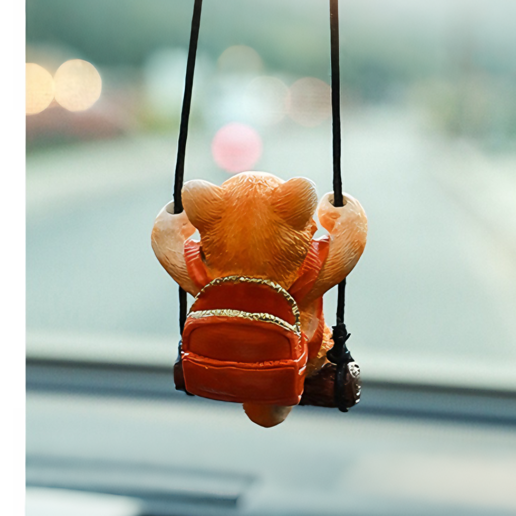 Cute Cat Rearview Mirror Pendant - Kitten Car Ornament