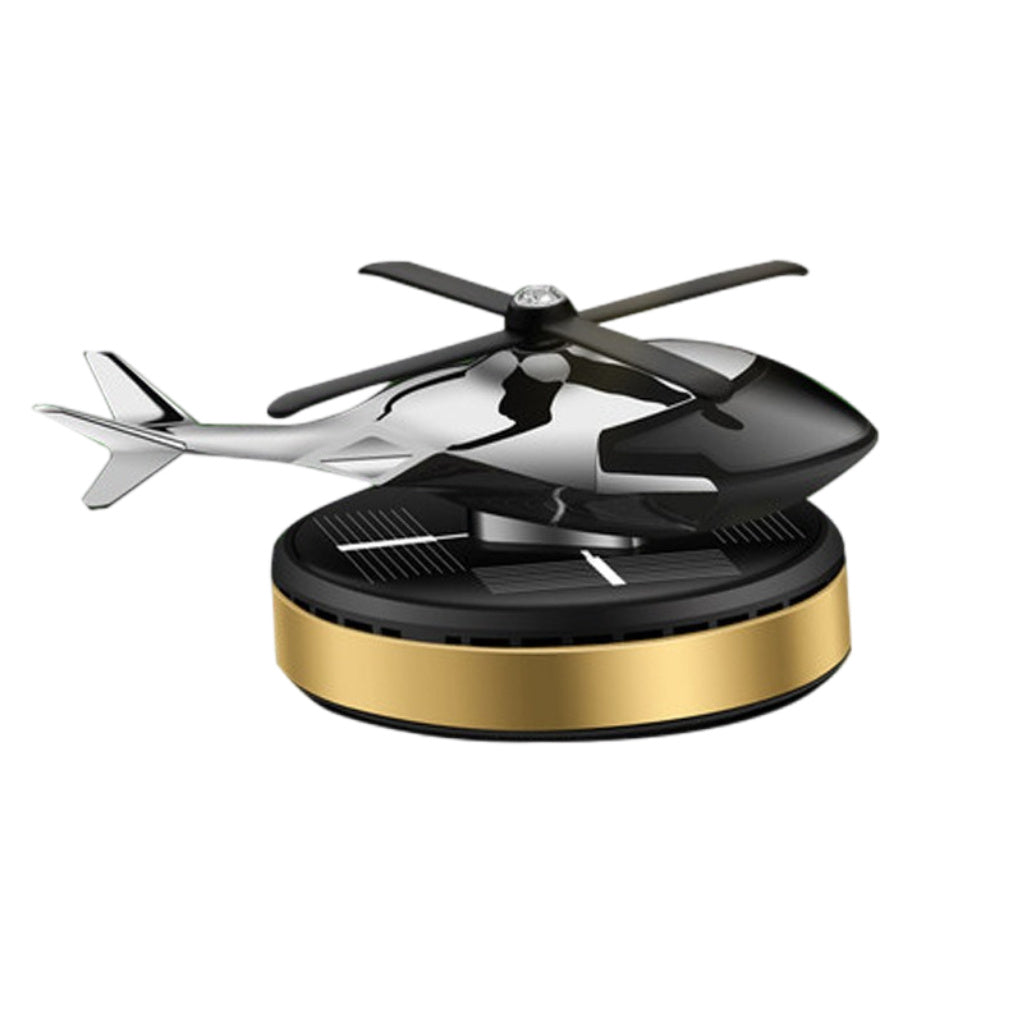 Solar Helicopter Car Air Freshener - Rotating Propeller Diffuser