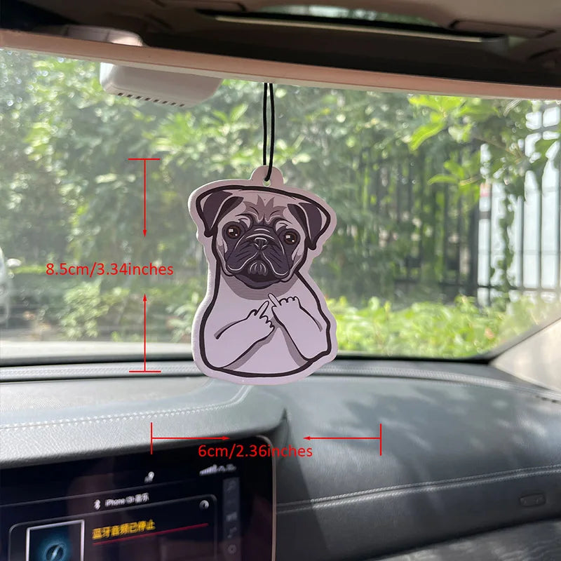 Cute Dog Car Air Freshener - Lavender Scent Rearview Mirror Pendant