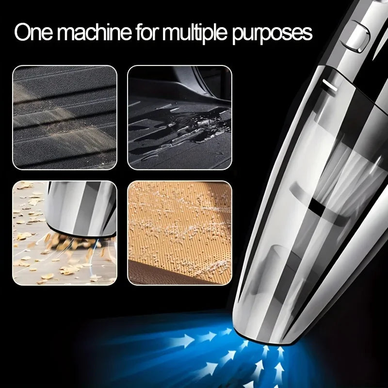 Cordless Car Vacuum Cleaner - Portable Handheld with Aluminum Suction Port