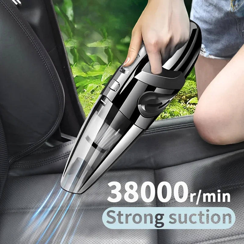 Cordless Car Vacuum Cleaner - Portable Handheld with Aluminum Suction Port