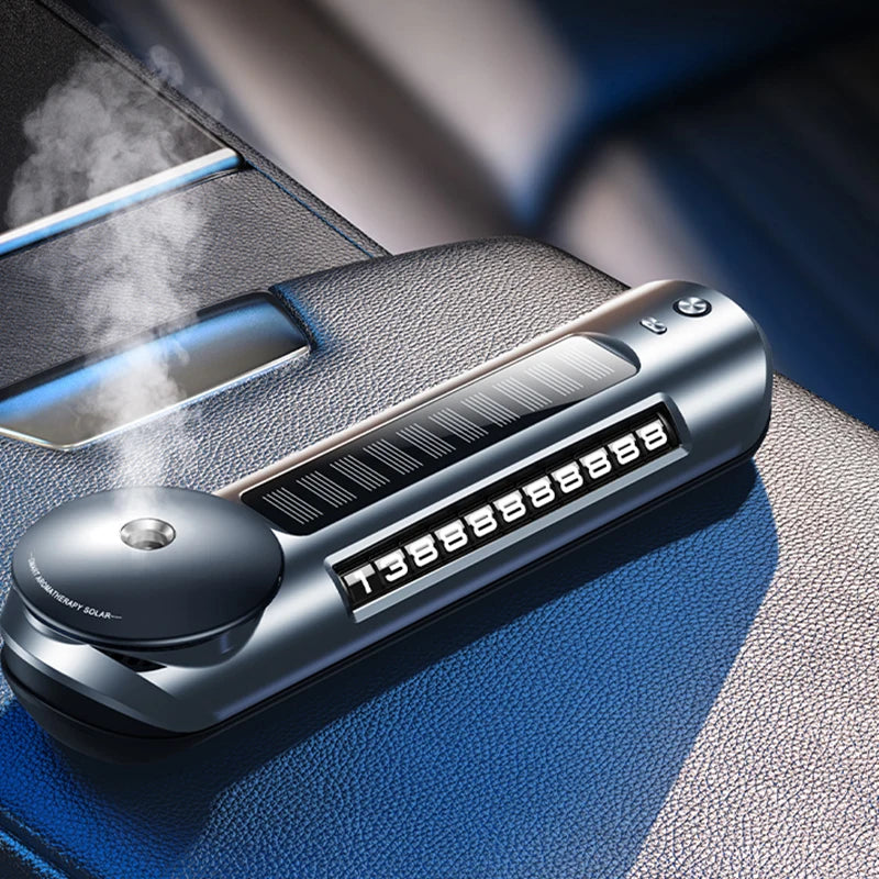 Solar-Powered Car Air Freshener - Automatic Spray with LED Light