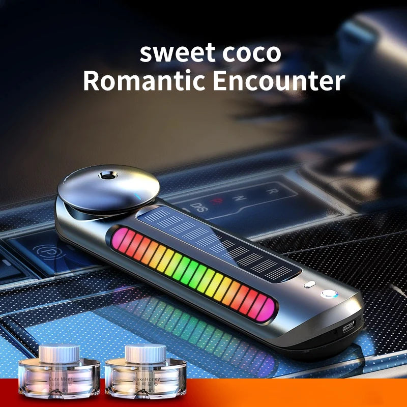 Solar-Powered Car Air Freshener - Automatic Spray with LED Light