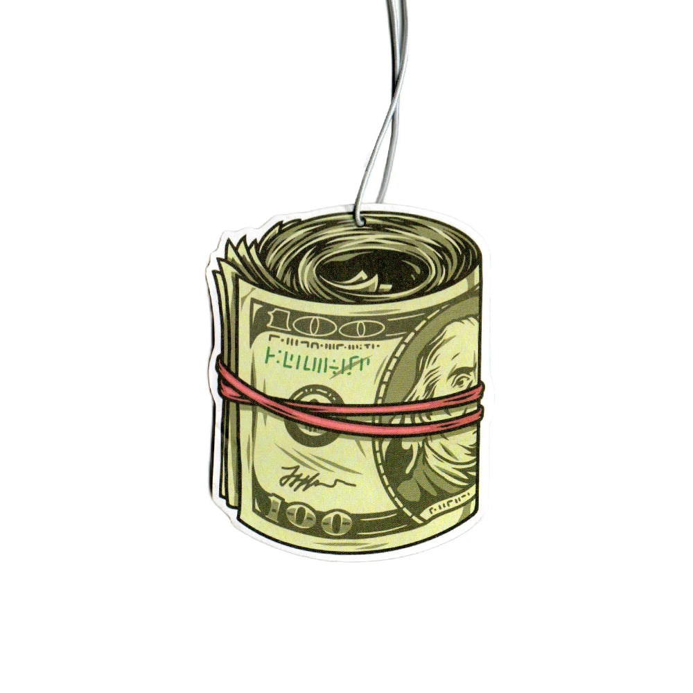 Dollar Bill Car Air Freshener - Lemon Scent Rearview Mirror Pendant