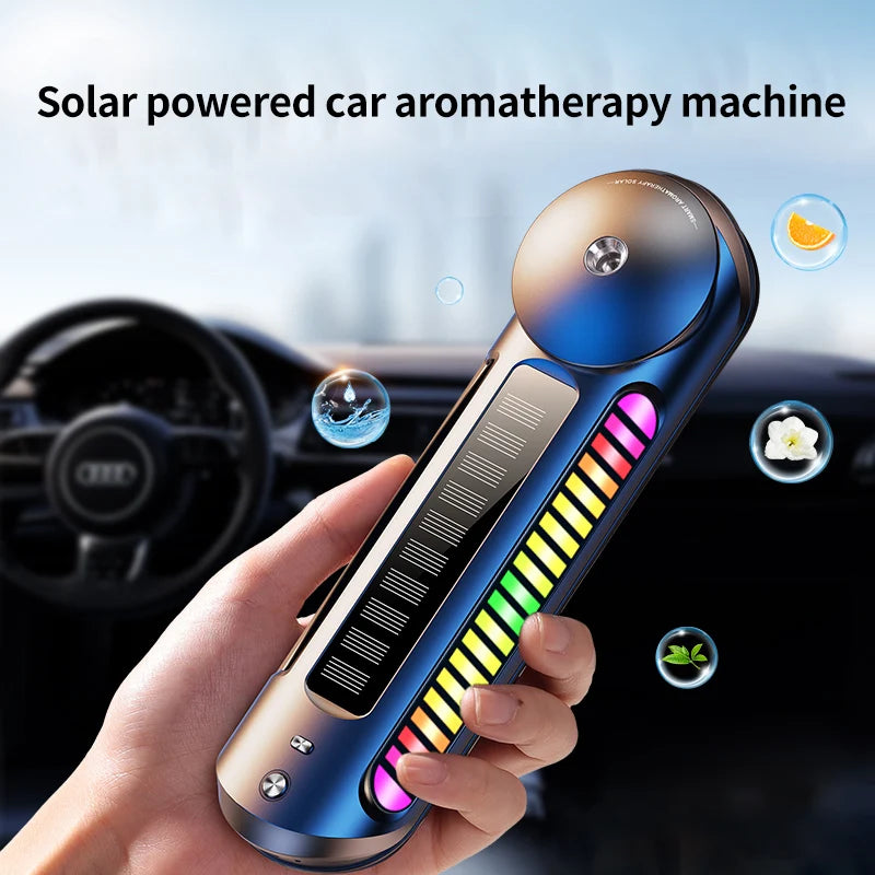 Solar-Powered Car Air Freshener - Automatic Spray with LED Light