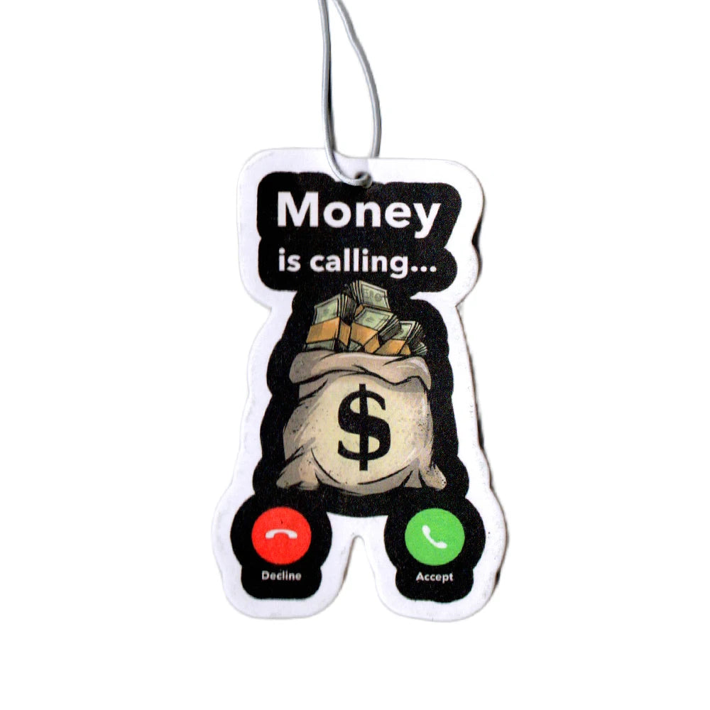 Dollar Bill Car Air Freshener - Lemon Scent Rearview Mirror Pendant