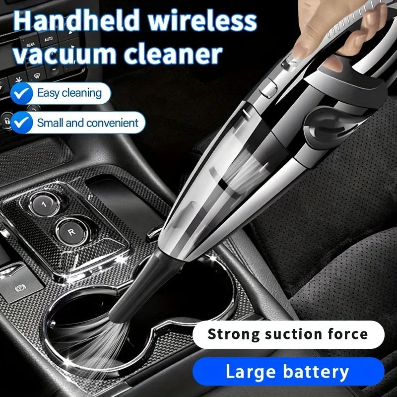 Cordless Car Vacuum Cleaner - Portable Handheld with Aluminum Suction Port