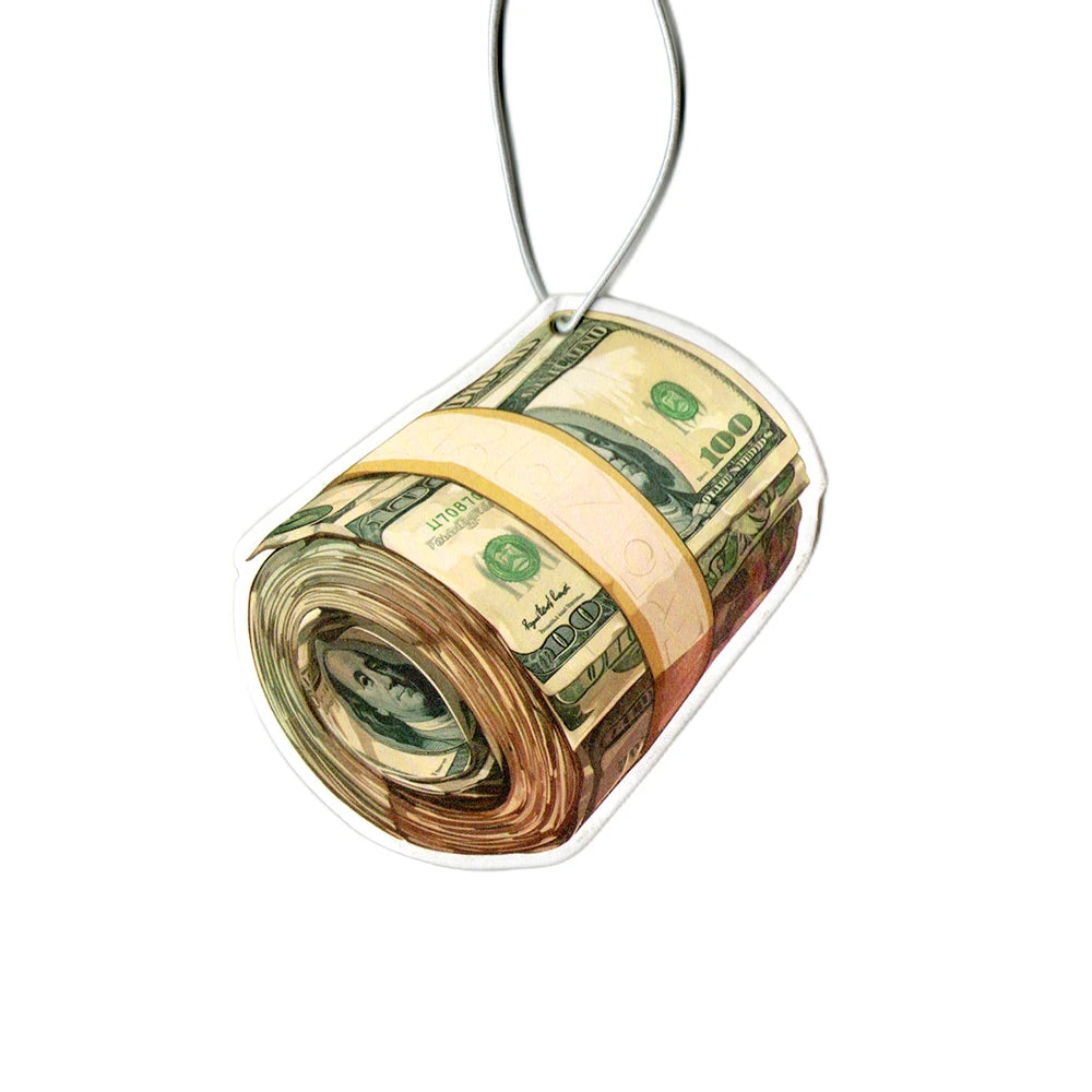 Dollar Bill Car Air Freshener - Lemon Scent Rearview Mirror Pendant