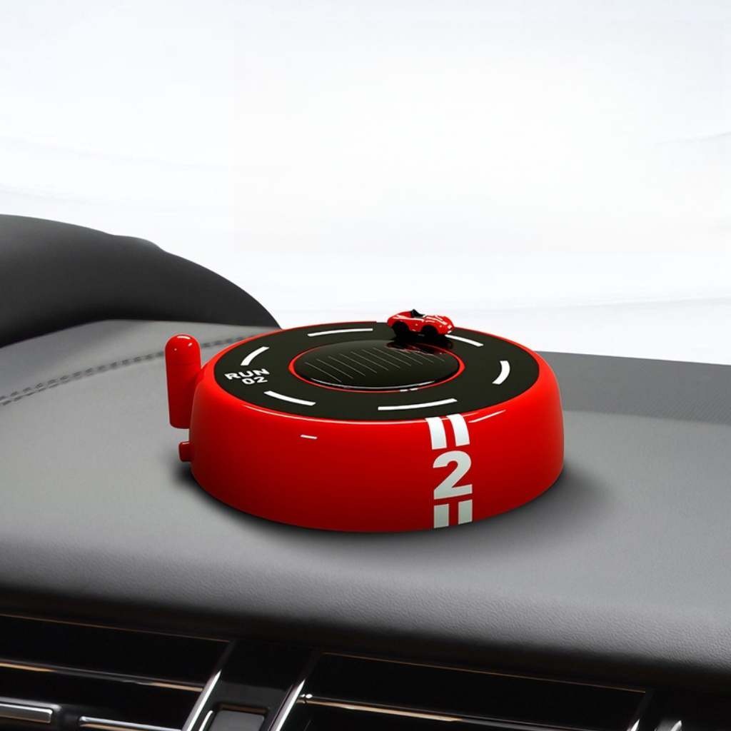 Solar-Powered Car Air Freshener - Light-Sensing Model Decoration