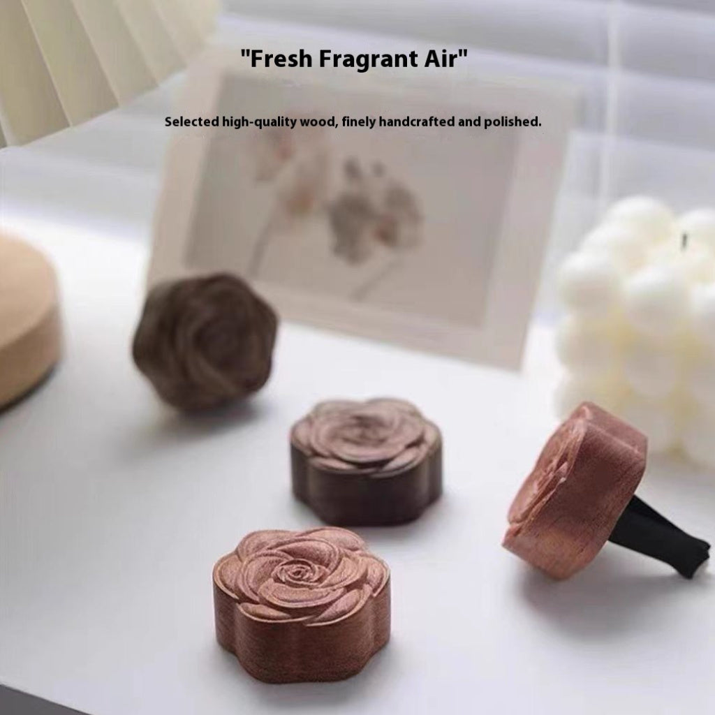 Camellia Wood Aromatherapy Pendant - Essential Oil Diffuser Hanging Decor