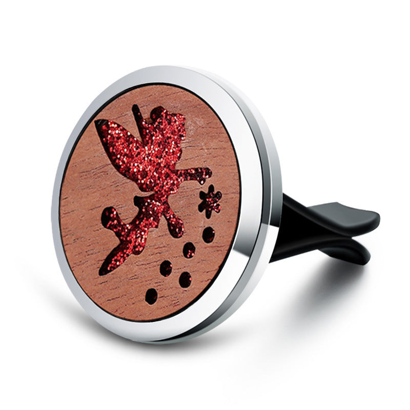 Wooden Hollow Car Air Freshener Clip - Aromatherapy Vent Diffuser