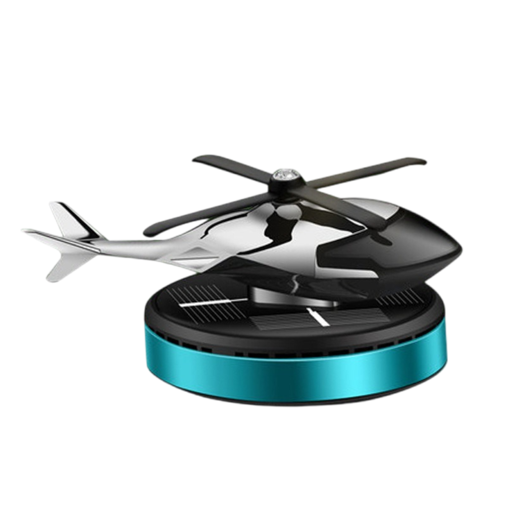 Solar Helicopter Car Air Freshener - Rotating Propeller Diffuser