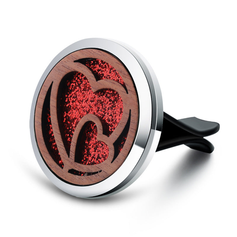 Wooden Hollow Car Air Freshener Clip - Aromatherapy Vent Diffuser