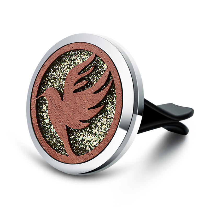 Wooden Hollow Car Air Freshener Clip - Aromatherapy Vent Diffuser