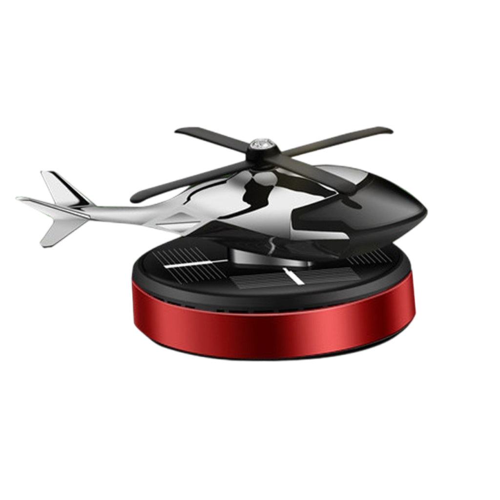 Solar Helicopter Car Air Freshener - Rotating Propeller Diffuser