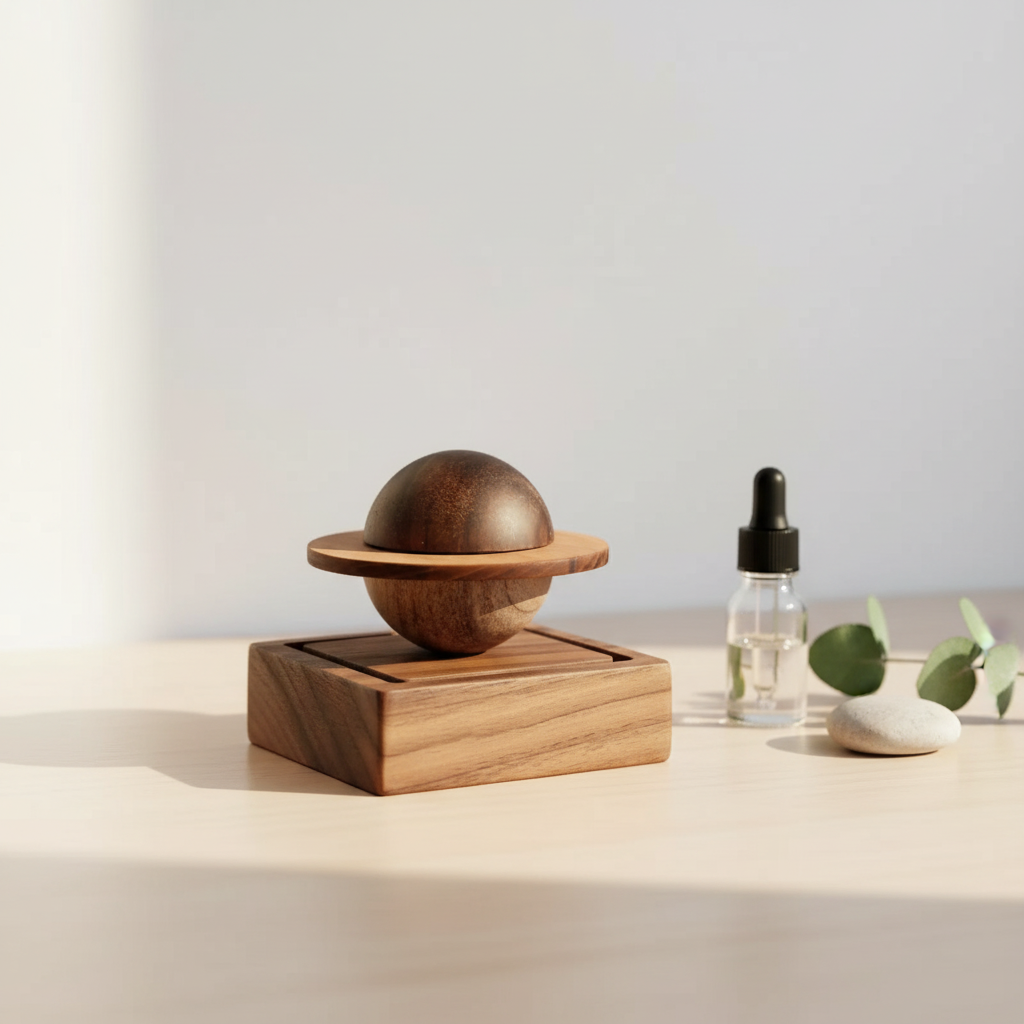 Walnut Wood Aromatherapy Diffuser Promotional Image